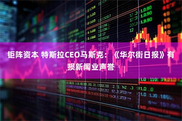 钜阵资本 特斯拉CEO马斯克：《华尔街日报》有损新闻业声誉